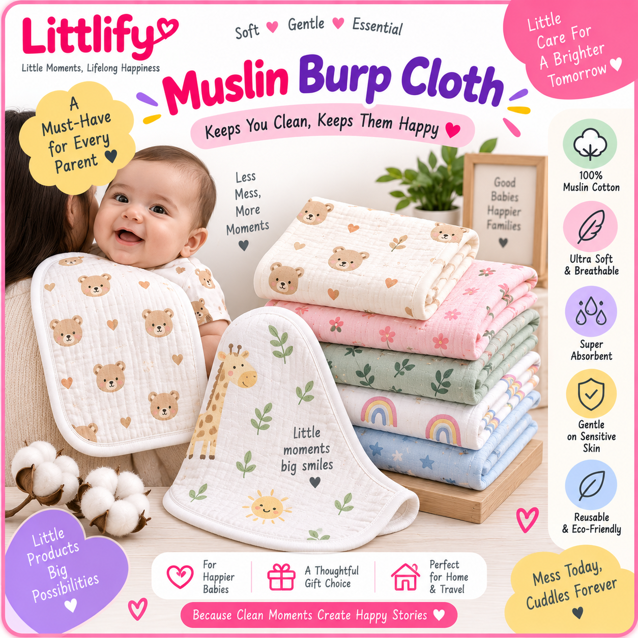 Muslin Burp Cloth