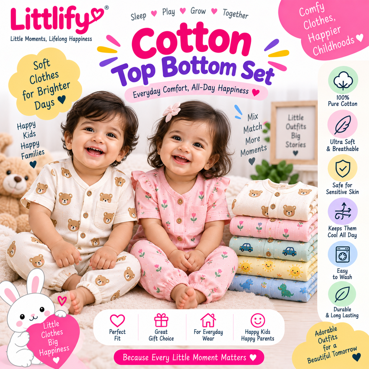 Cotton Top Bottom